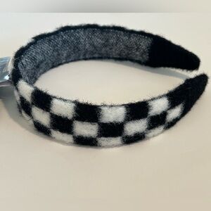 New Black & White courtly check headband